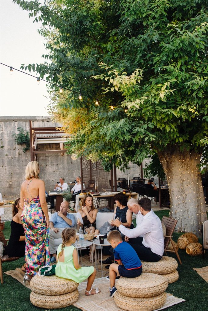 Olive grove elopement ceremony in Hvar, Croatia
